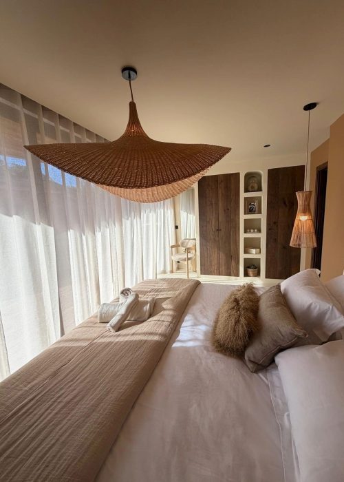 Evasion Habitat - Architecture d'intérieur porto-vecchio - projet quartz - domaine de cala rossa - chambre beige