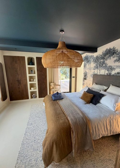 Evasion Habitat - Architecture d'intérieur porto-vecchio - projet quartz - domaine de cala rossa - chambre bleue
