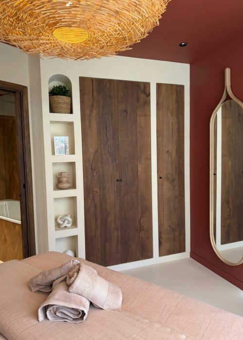 Evasion Habitat - Architecture d'intérieur porto-vecchio - projet quartz - domaine de cala rossa - chambre terracotta