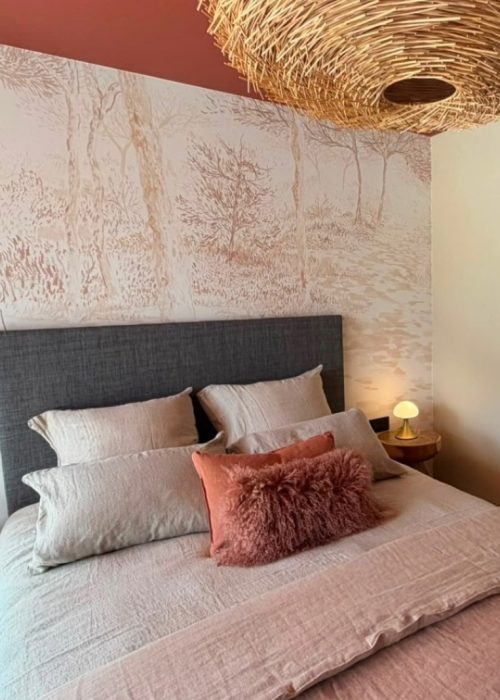 Evasion Habitat - Architecture d'intérieur porto-vecchio - projet quartz - domaine de cala rossa - chambre terracotta